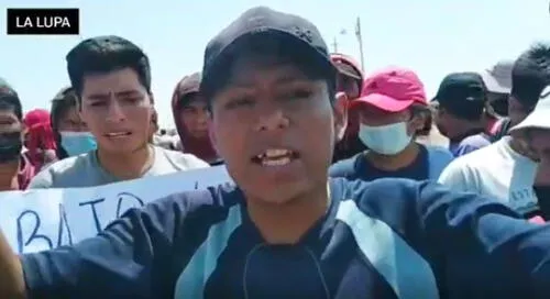 Trabajadores del sector agrario protestaron en la región de Ica. Foto: Captura de pantalla / La Lupa