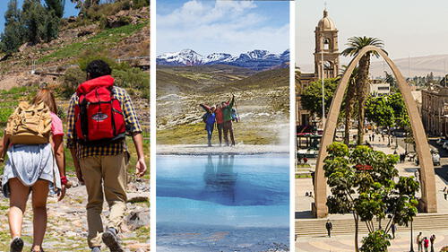 Corredor turístico Tarata-Ticaco, Valle de los géiseres de Candarave, y ciudad y campiña de Tacna son las rutas que debes visitar en Semana Santa. Foto: composición LR/ Y tú qué planes