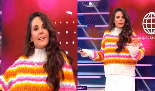 Rebeca Escribens comparó los pasos de baile de la lambada con el challenge de Anitta. Foto: captura de América TV