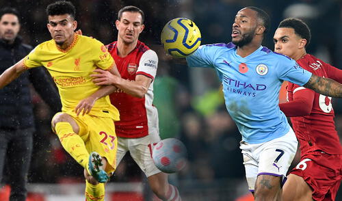 Liverpool vs. Manchester City: Luis Díaz y Sterling serán de la partida en las semifinales de la FA Cup. Foto: composición