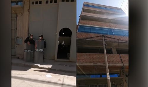 Una de las viviendas incautadas llamaba la atención por la cantidad de pisos. Está ubicada en el jirón Elías Aguirre de la ciudad de Juliaca. Foto: Captura Sur Noticias
