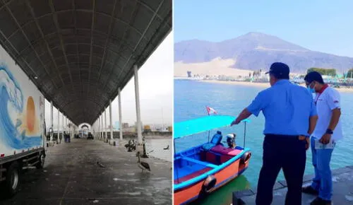 Actividades en el puerto de Chimbote se suspendieron por precaución. Foto: Composición La República / DRP Actividades en el puerto de Chimbote se suspendieron por precaución. Foto: Composición La República / DRP