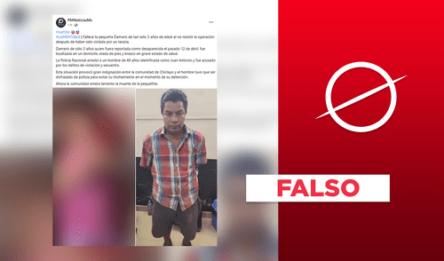 Es falso que se haya confirmado el fallecimiento de la menor violentada en Chiclayo. Foto: composición/Verificador Es falso que se haya confirmado el fallecimiento de la menor violentada en Chiclayo. Foto: composición/Verificador