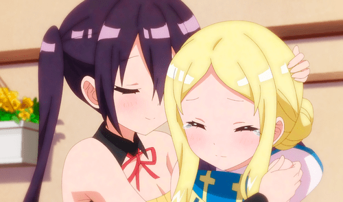 Rakira y Rufuria durante su reconciliación en el episodio 4 de "RPG Fudousan". Foto: Doga Kobo