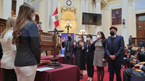 Participantes fueron elegidos democráticamente en el Plenario Regional. Foto: Programa de Parlamento Joven