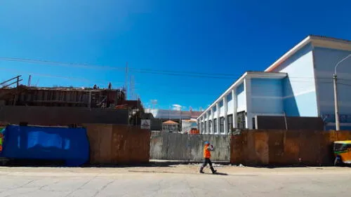 Obras de reconstrucción del colegio La Libertad de Huaraz. Foto: Contraloría.