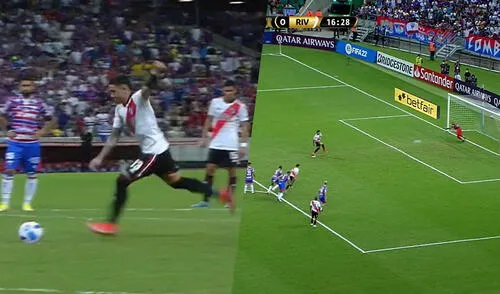 Enzo Fernández marcó el empate de penal. Foto: composición/captura Fox Sports