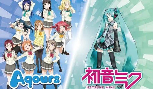 El visual con el que se anunció por primera vez la colaboración entre "Love Live Sunshine" y Hatsune Miku. Foto: Crypton Future Media El visual con el que se anunció por primera vez la colaboración entre "Love Live Sunshine" y Hatsune Miku. Foto: Crypton Future Media