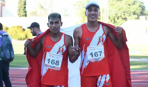 Luis Huamán y Luis Chávez quedaron en segundo y tercer lugar de los 1.500 metros planos, respectivamente. Foto: Comité Olímpico Perú Luis Huamán y Luis Chávez quedaron en segundo y tercer lugar de los 1.500 metros planos, respectivamente. Foto: Comité Olímpico Perú