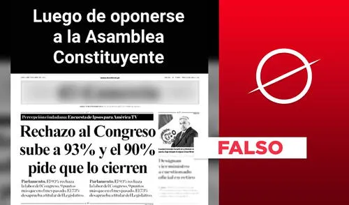 No, encuesta de Ipsos no indicó que el Congreso tiene 93% de rechazo. Foto: Verificador No, encuesta de Ipsos no indicó que el Congreso tiene 93% de rechazo. Foto: Verificador
