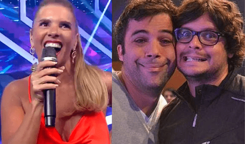 Johanna San Miguel le recuerda a Renzo Schuller la amistad con Gian Piero Díaz. Foto: Composición LR / América TV / ATV.