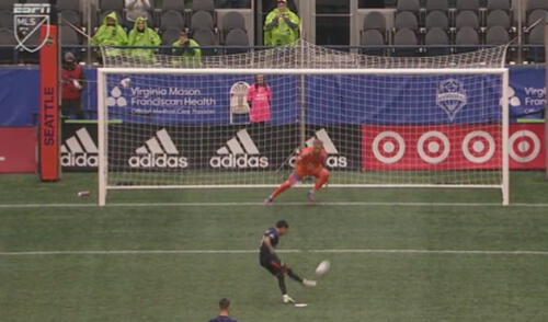 Raúl Ruidíaz anotó el empate de Seattle Sounders sobre Minnesota. Foto: captura ESPN