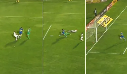 Quina le dejó la pelota servida al rival. Foto: captura de ESPN 4