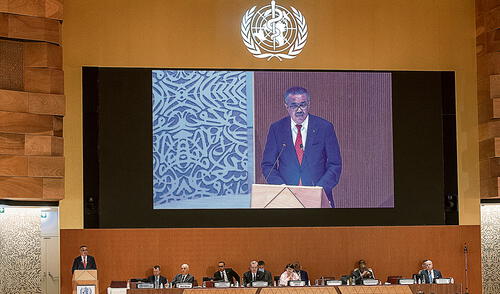 Advertencia. Tedros enfatizó que la pandemia no ha culminado y en paralelo se anticiparon más casos de viruela del mono. Foto: AFP
