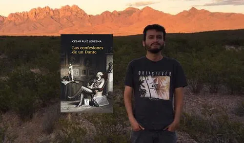 César Ruiz Ledesma. Al lado, portada de su nuevo libro de cuentos, "Las confesiones de un Dante". Fotocomposición: La República. César Ruiz Ledesma. Al lado, portada de su nuevo libro de cuentos, "Las confesiones de un Dante". Fotocomposición: La República.