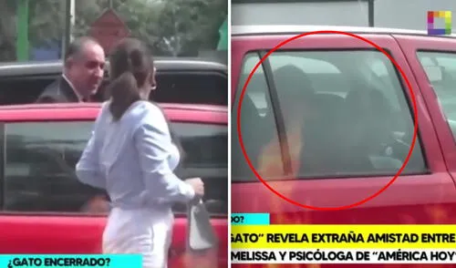 Aunque ya había desmentido todo tipo de amistad con el letrado, este encuentro de Lizbeth Cueva generó sospechas entre los conductores de “Amor y fuego". Foto: composición/captura de Willax