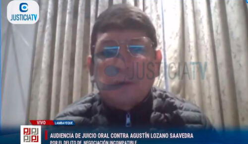Agustín Lozano se hizo presente en audiencia virtual por presunta corrupción. Foto: captura de vídeo