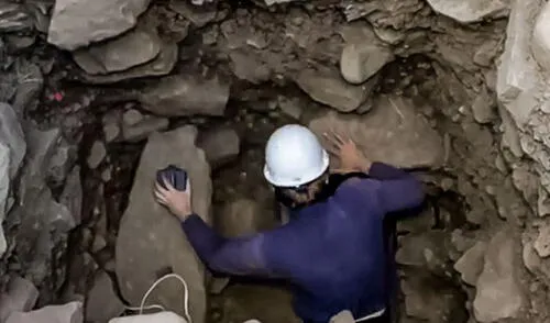 Arqueólogos de la Universidad de Stanford descubrieron túneles subterráneos en Chavín de Huántar. Foto: captura de YouTube