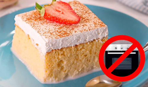 Descubre los pasos para realizar un delicioso tres leche sin usar el horno. Foto: composición.