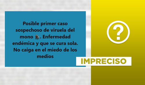 Es impreciso señalar que la viruela del mono se cura “sola”. Foto: composición Es impreciso señalar que la viruela del mono se cura “sola”. Foto: composición