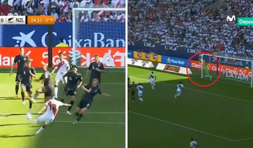 Remate de Yotún. Foto: captura Movistar Deportes.