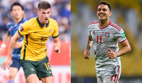 Australia y Emiratos Árabes terminaron terceros en sus respectivos grupos de la eliminatoria asiática. Foto: composición AFP/Instagram