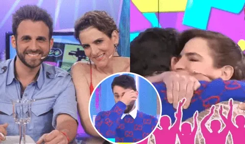 Rodrigo González y Gigi Mitre sellan su amistad con un abrazo en vivo. Foto: composición LR/ captura Willax TV
