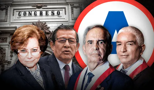 Dos militantes y dos invitados integran la lista de posibles candidatos de APP para ocupar la presidenta del Parlamento. Foto: diseño de Gerson Cardoso / GLR Dos militantes y dos invitados integran la lista de posibles candidatos de APP para ocupar la presidenta del Parlamento. Foto: diseño de Gerson Cardoso / GLR