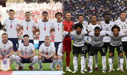 Inglaterra vs. Alemania: ambas escuadras comparten el grupo C de la Liga de Naciones. Foto: composición GLR/England/AFP Inglaterra vs. Alemania: ambas escuadras comparten el grupo C de la Liga de Naciones. Foto: composición GLR/England/AFP