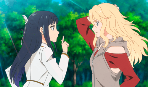 Eve y Aoi tuvieron un lindo reencuentro en el episodio 9 de “Birdie Wing: Golf Girls’ Story”. Foto: Bandai Namco Pictures