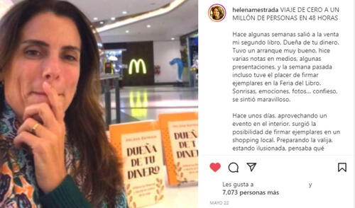 La viral publicación compartida por la escritora Helena Estrada (@helenamestrada) recibió el apoyo de millones de usuarios en las redes sociales. Foto: captura de Instagram