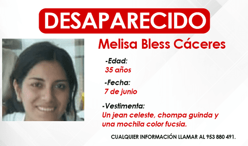 Joven lleva desaparecida una semana. Foto: La República