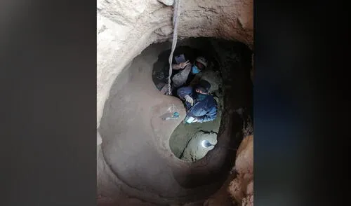 Tumbas intactas. José Abanto rescató los fardos y un fino ajuar funerario. Foto: difusión.