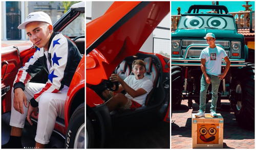 El adolescente se jacta de tener una fortuna de 10 millones de dólares solo en autos. Foto: Instagram
