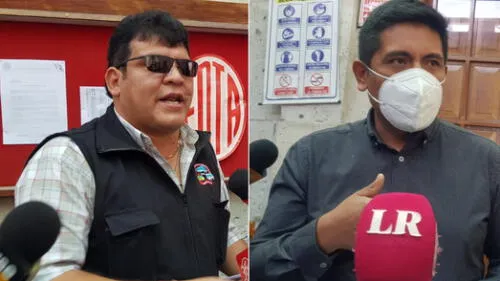 Víctor Mendoza y Patrick Quilca, protagonizaron un intercambio de palabras y se amenazaron con denunciarse mutuamente. Foto: URPI/ Alexis Choque