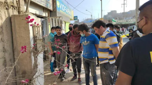 Los cinco delincuentes fueron identificados como Wamner Suárez Vasquez, César Palomino Tello, Jesús Alva Modesto, Miguel Maluquis Bravo y Héctor Aparicio Zelada. Foto: Omar Coca/URPI-LR Los cinco delincuentes fueron identificados como Wamner Suárez Vasquez, César Palomino Tello, Jesús Alva Modesto, Miguel Maluquis Bravo y Héctor Aparicio Zelada. Foto: Omar Coca/URPI-LR