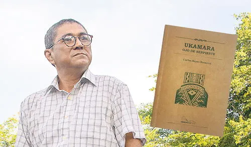 Carlos Reyes Ramírez escribe la novela "Ukamara. Ojo de serpiente", un poemario que retrata escenas del bosque amenazado: nuestra amazonía. Foto: Rodolfo Cruz / La República