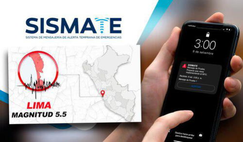 Sismate es una herramienta de alarma tempra ante desastres naturales para teléfonos celulares. Foto: Composición/MTC/Fabrizio Oviedo