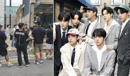 BTS prepara videos en las calles de Seúl. Foto: Twitter/BIGHIT