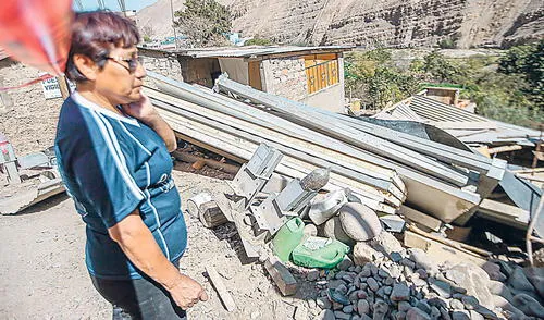 Alerta. IGP ha reportado 17 réplicas tras el sismo de magnitud 5,4. Familias temen lo peor. Más de 160 viviendas están dañadas. Foto: difusión