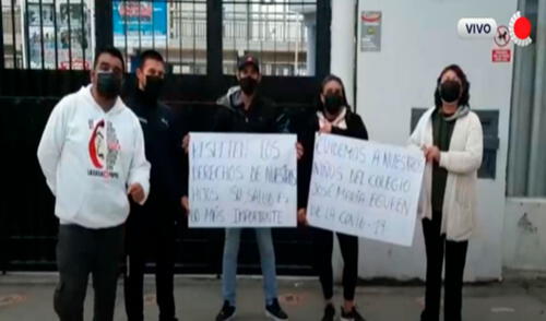 Padres de familia piden apoyo al Minedu. Foto: captura de RPP