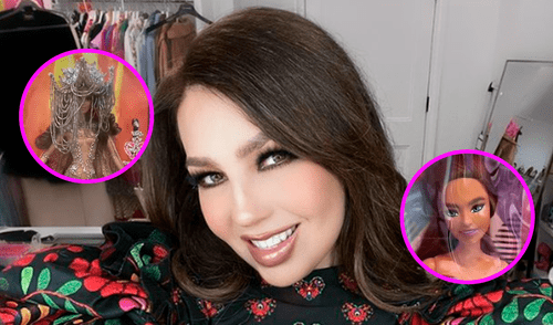 Thalía mostró también un modelo de Barbie inspirado en su persona. Foto: Thalía/Instagram/TikTok
