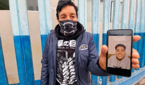 Padre está en los exteriores del hospital Sabogal a la espera de nuevas noticias de su hijo. Foto: Maria Pía Ponce / URPI-LR Padre está en los exteriores del hospital Sabogal a la espera de nuevas noticias de su hijo. Foto: Maria Pía Ponce / URPI-LR