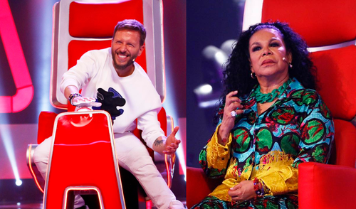 Noel Schajris llama "una institución de la música" a Eva Ayllón. Composición: Facebook La Voz Perú