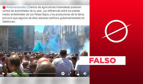 Es falso que video expone a agricultores protestando en Holanda. Foto: composición LR.