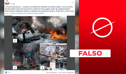 Imágenes compartidas en una publicación viral no muestran un accidente en Italia ocurrido el 19 de julio del 2022. Foto: composición LR/Facebook Imágenes compartidas en una publicación viral no muestran un accidente en Italia ocurrido el 19 de julio del 2022. Foto: composición LR/Facebook