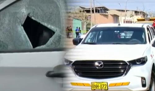 La víctima estaba al interior de su carro cuando fue asesinada. Foto: composición LR / captura de ATV Noticias