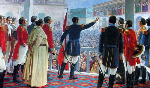 Proclamación de la Independencia del Perú. Foto: Juan Lepiani Proclamación de la Independencia del Perú. Foto: Juan Lepiani