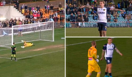 Andrew Redmayne ataja en el Sydney FC de su país. Foto: captura de 10