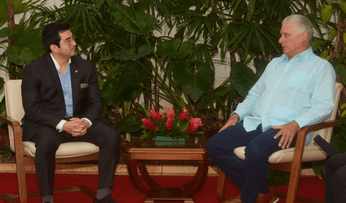 Miguel Díaz-Canel y Renzo Manyari. Foto: IPD Miguel Díaz-Canel y Renzo Manyari. Foto: IPD